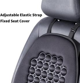 img 2 attached to 🚗 Premium Auto Seat Cover: Breathable Protector with Massage Magnet Bubble Cushion - Ideal for Cars, Trucks, SUVs, Vans - Airbag Compatible (Black 1Pc)