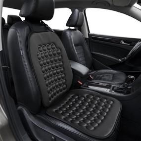 img 3 attached to 🚗 Premium Auto Seat Cover: Breathable Protector with Massage Magnet Bubble Cushion - Ideal for Cars, Trucks, SUVs, Vans - Airbag Compatible (Black 1Pc)