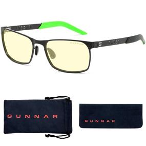 img 1 attached to GUNNAR Gaming Glasses - Block 65% Blue Light - FPS Razer Edition - Onyx with Amber Tint: Enhanced Eye Protection for Gamers