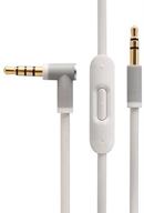 🎧 white replacement audio cable for beats by dre headphones solo/studio/pro/detox/wireless - high-quality headphone cord replacement wire logo