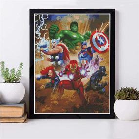 img 3 attached to 🦸 Heroes Cross Stitch Stamped Kit: DIY Embroidery Patterns for Beginners Hulk & Superman