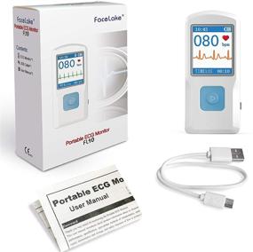 img 2 attached to 📱 Facelake FL10: Advanced Portable ECG/EKG Monitor with Bluetooth for iOS and Android - Stay Connected to Your Heart Health