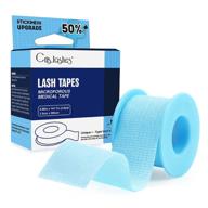 lash tape for eyelash extensions: blue, sensitive skin 🎀 friendly, breathable medical tape - 1 roll (0.98in x 3.9yd) logo