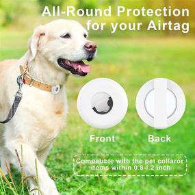 img 3 attached to 🐶 Premium Silicone Pet Collar Holder for Airtags - 4 Pack Set