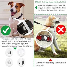 img 2 attached to 🐶 Premium Silicone Pet Collar Holder for Airtags - 4 Pack Set