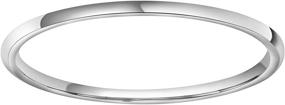 img 3 attached to 💍 Kingary Rare 1mm Thin Tungsten Matching Ring Band - Silver/Black/Rose Gold/Yellow Gold - Ladies Women Plain Dome Polished Comfort Fit - Sizes 4 to 10