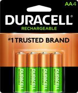duracell rechargeable aa batteries - long lasting, multipurpose double a battery for home and business use - pack of 4 logo