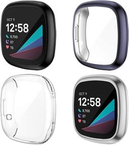 img 4 attached to NANW 4-пакет пленки-защиты экрана для Fitbit Sense / Versa 3