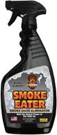 🚬 smoke eater - molecular breakdown of smoke odor - eradicates cigarette, cigar, and marijuana smoke from clothing, vehicles, homes, and workplace - 22 oz travel spray bottle (black glacier) logo