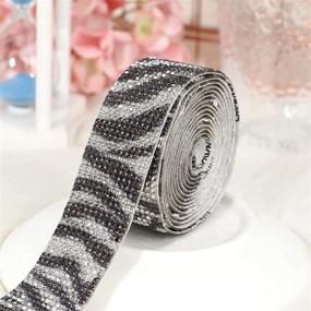 img 3 attached to 💎 Self Adhesive Crystal Rhinestone Diamond Ribbon - 2 Rolls/4 Yards - DIY Bling Rhinestones Sticker for Arts Crafts, Car and Gift Decoration (Black & White)