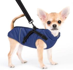 img 4 attached to Dog Jacket Harness Water Resistant Reflective