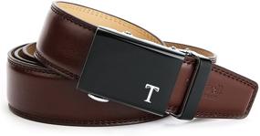 img 3 attached to Tonywell Leather Ratchet Automatic Buckle Men's Accessories