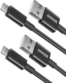 img 4 attached to Anker 6ft Premium Nylon Lightning Cable [2-Pack], MFi Certified for iPhone Chargers, iPhone SE/Xs/XS Max/XR/X/8 Plus/7/6 Plus, iPad Pro Air 2, and More - Black