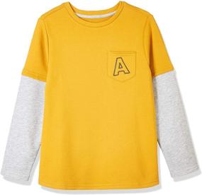 img 1 attached to 👕 Awesomely Layered Youth Boys Long-Sleeve 2fer Tee with Pocket