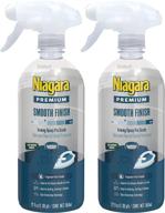 🌟 niagara spray starch - 22 oz, 2 pack - trigger pump liquid starch for ironing - non-aerosol spray starch - reduce ironing time - no flaking, sticking or clogging - biodegradable ingredients - recyclable logo