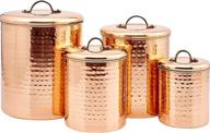 steel copper plated antique canister logo