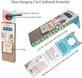 img 3 attached to 🐱 JZMYXA Hanging Door Cat Scratcher - Catnip Included