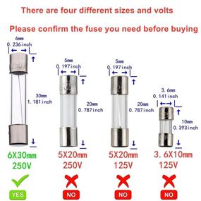 img 1 attached to ⚡️ Bojack 6x30mm 0.24x1.18 F15AL250V Fast-Blow Fuse