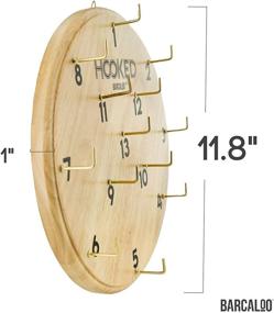 img 3 attached to 🎯 Игра "Barcaloo" Ring Toss - Настенная висячая крючковая и кольцевая игра для всех возрастов - Включает 13 металлических крючков и 12 резиновых кольца