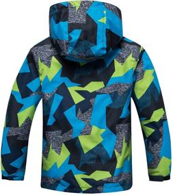 img 3 attached to Waterproof Star Flower Jacket for Boys - Essential Outwear in Boys' Clothing