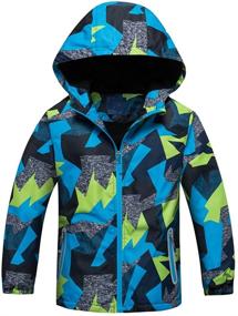 img 4 attached to Waterproof Star Flower Jacket for Boys - Essential Outwear in Boys' Clothing