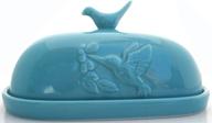 exquisite jbk pottery hummingbird butter dish: enhance your kitchen with timeless elegance logo