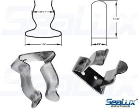 img 3 attached to SeaLux Stainless Steel Boat Hook Spring Clamp Holder Bracket Clip: Durable and Easy-to-Use Accessory for Secure Boat Hook Storage