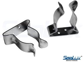 img 1 attached to SeaLux Stainless Steel Boat Hook Spring Clamp Holder Bracket Clip: Durable and Easy-to-Use Accessory for Secure Boat Hook Storage