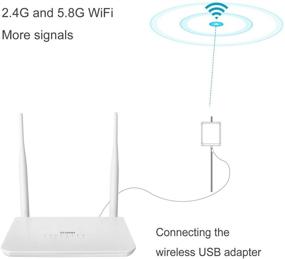 img 1 attached to 🔌 Enhanced Performance TUOSHI R658U Wireless Wi-Fi Router - 2 x 5dBi High Power Antennas, Up to 300Mbps - Compatible with Outdoor USB WiFi Adapter N4000 N519D