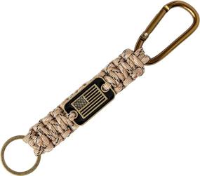 img 4 attached to Desert Camo Paracord Keychain Carabiner