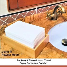 img 1 attached to KITCHEN NOBLE Linen Feel Disposable Guest Hand Towels - Luxury Single Use Dinner Napkins - Soft, Absorbent &amp; Lint Free - Perfect for Bathroom, Kitchen, Dining Table, Parties, Weddings &amp; Events (200 Ct) - Boost Your SEO!