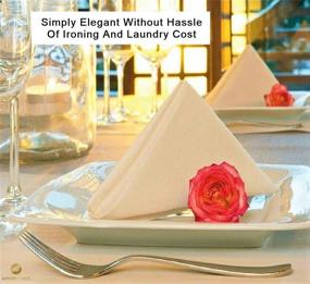 img 2 attached to KITCHEN NOBLE Linen Feel Disposable Guest Hand Towels - Luxury Single Use Dinner Napkins - Soft, Absorbent &amp; Lint Free - Perfect for Bathroom, Kitchen, Dining Table, Parties, Weddings &amp; Events (200 Ct) - Boost Your SEO!