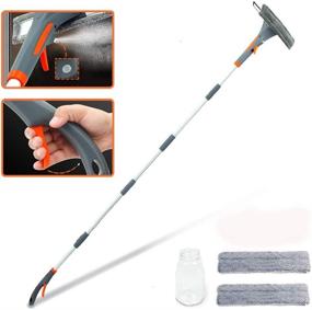 img 4 attached to 🪟 2020 Upgraded 3-in-1 Extendable Window Squeegee with Spray, Indoor/Outdoor High Window Cleaning Equipment Kit - Includes 2 Pads for Efficient Window Cleaning