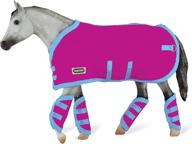 🌸 reeves breyer hot pink tack blanket & shipping boots: vibrant and stylish! logo