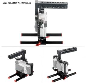 img 3 attached to 📷 Poyinco Camera Cage for Sony A6500 and A6400 Camera Stabilizer with Top Handle and Quick Release Plate - Improved SEO