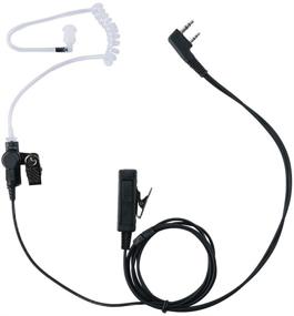 img 4 attached to 🎧 Klykon 2-Wire Covert Acoustic Tube Earpiece with Mic PTT for Compatible Kenwood Baofeng Puxing Wouxun Walkie Talkie