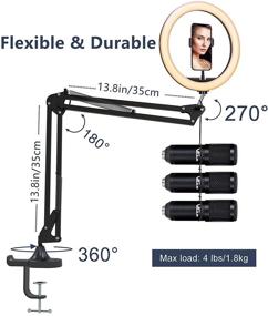 img 1 attached to 💡 VeGue JY-12: 12" Ring Light & Boom Arm Combo - Perfect for TikTok, Makeup Vlog & Online Meetings