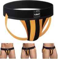 plus waistband athletic supporter jockstrap: optimal comfort and support for men's fitness and active style logo