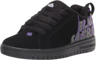 👟 stylish & supportive: pure high top ev skate shoes with ankle strap and elastic laces, black sabbath black/purple, size 1 logo