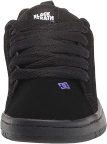 img 3 attached to 👟 Stylish & Supportive: Pure High Top EV Skate Shoes with Ankle Strap and Elastic Laces, Black Sabbath Black/Purple, Size 1