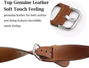 img 3 attached to GHIJKL Leather Bands Compatible With Fitbit Versa/Fitbit Versa 2 / Fitbit Versa Lite For Women Men