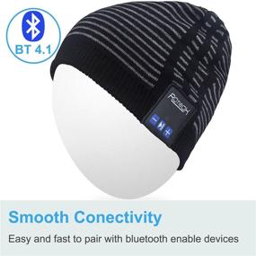 img 1 attached to Мойдел Беспроводная Bluetooth-шапка: оставайтесь без рук с встроенными стереодинамиками и микрофоном для активного отдыха на свежем воздухе и спортивных мероприятий