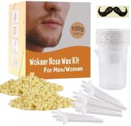 nose wax kit 100g, 30 applicators | nose hair removal wax (15-20 uses) – safe, easy, quick, and painless | men & women logo