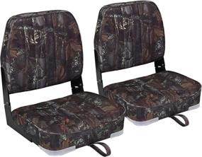 img 4 attached to 🚤 Enhance Your Boating Experience with Leader Accessories Low Back Folding Boat Seats: A Pair of High-Quality Seats for Added Comfort