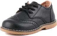 👞 moceen lace up comfort uniform boys' oxfords - classic shoes for enhanced performance логотип