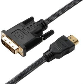 img 3 attached to 🔌 2-штучный Бидирекциональный HDMI-DVI кабель 6FT - HDMI-DVI-D(24+) или DVI-HDMI мужской кабель 6 футов - совместимый с Raspberry Pi, Roku, Xbox One, PS4 PS3, графической картой - оплетка (бидирекциональный)