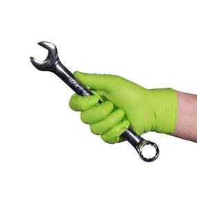 img 1 attached to 🧤 GLOVEWORKS HD Industrial Green Nitrile Gloves - Raised Diamond Texture Grip, 100-Box, 8 Mil, X-Large Size, Latex-Free, Powder-Free, Textured, Non-Sterile, Disposable, FDA Approved, GWGN48100BX