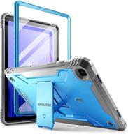 poetic revolution series: samsung galaxy tab a7 case (2020 release) – full-body rugged shockproof cover with kickstand and built-in-screen protector in blue logo