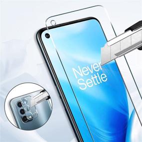 img 1 attached to 📱 [5 Пакетов] PULEN для защиты экрана OnePlus Nord N200 5G (2 пакета) с защитой камеры (3 пакета) - HD прозрачный, устойчив к царапинам, без пузырей, против отпечатков пальцев, закаленное стекло твердостью 9H.