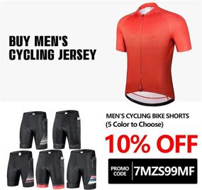 img 1 attached to 🚴 Short Sleeve Men's Cycling Jersey - Bike Shirts Tops for Biking Enthusiasts with Convenient Pockets and Full Zipper - High-Quality Bicycle Shirt